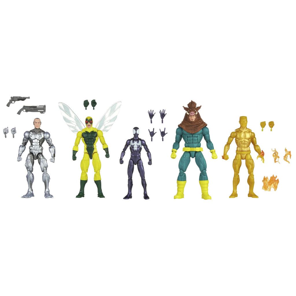 Marvel Legends Series Multipack de Spider-Man Figuras de Acción Coleccionables a Escala de 6 Pulgadas con 14 Accesorios Juguetes para Niños Mayores de 4 Años (Exclusivo de Amazon)