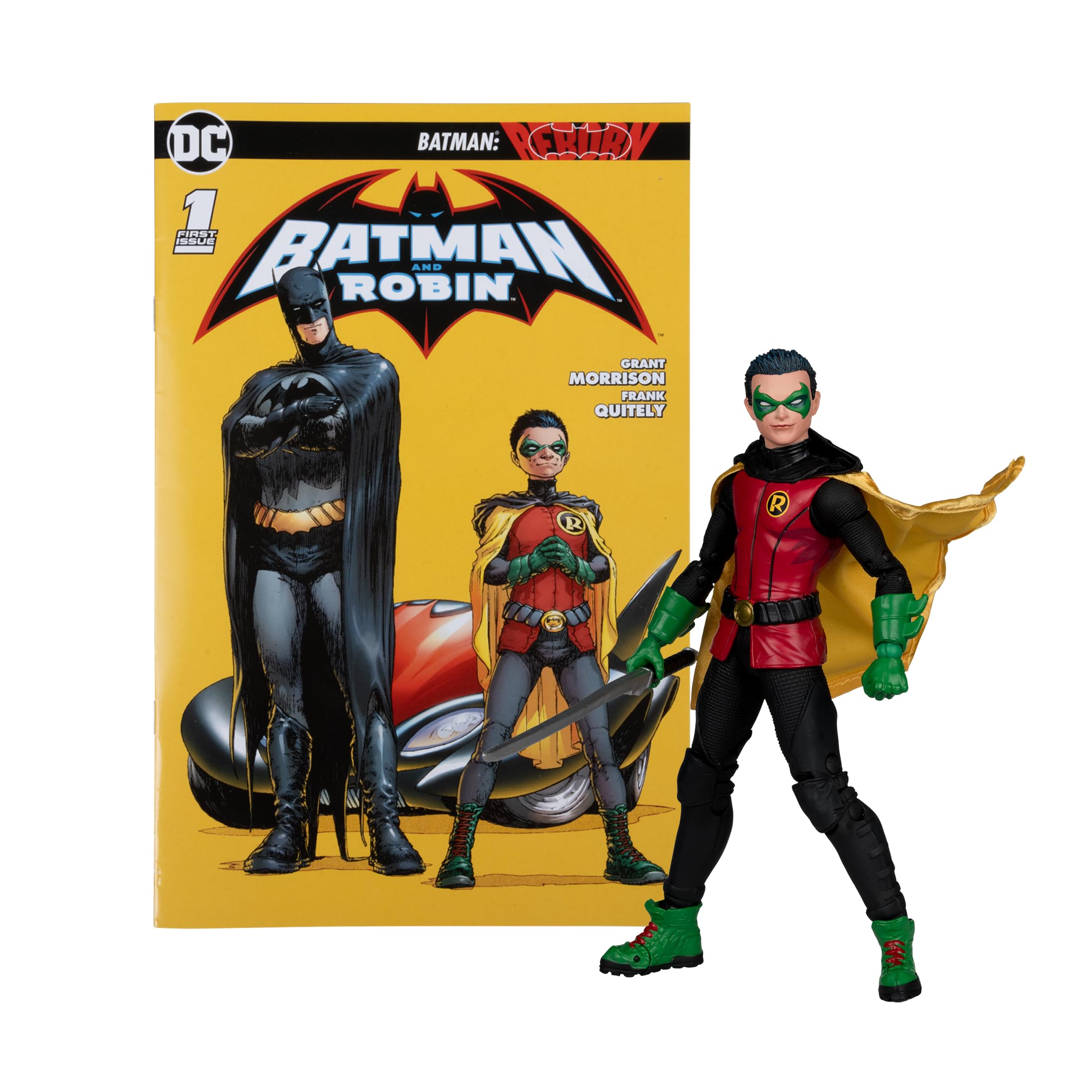 DC Direct Page Punchers Robin (Batman: Renacido) Figura de 7 pulgadas con Cómic de McFarlane Toys